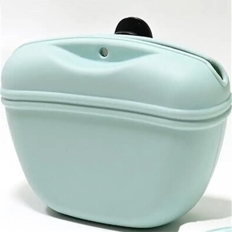 

Силиконовый чехол для лакомств для собак Портативная сумка для дрессировки на клипсе Удобная магнитная застежка на талии Не BPA