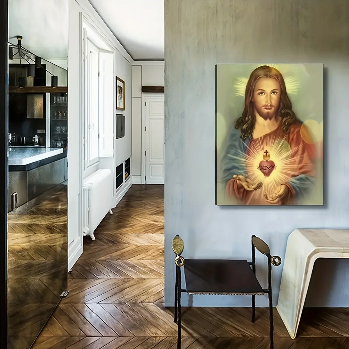 1 قطعة مجردة قماش اللوحة يسوع القلب المقدس جدار الفن ملصق الإلهية الرحمة الكاثوليكية المسيحية صورة ديكور المنزل لا الإطار