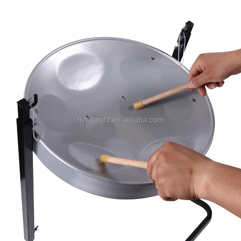 Hot Sale 16 Inch Double Layer Steelpan Handpan Tongue Drum 8 Notes Instrument for Beginner with Hand Pan Case Stand