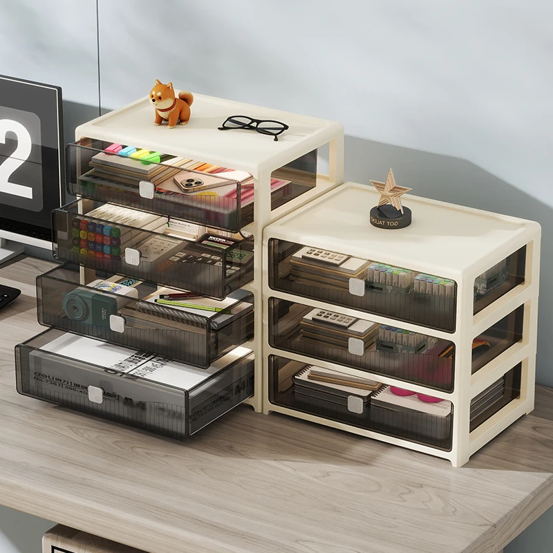 Desktop Organizer Drawer Storage Box Multi Layer Office Desk Organizer A4 File Holder Makeup Storage Box for Home Office
