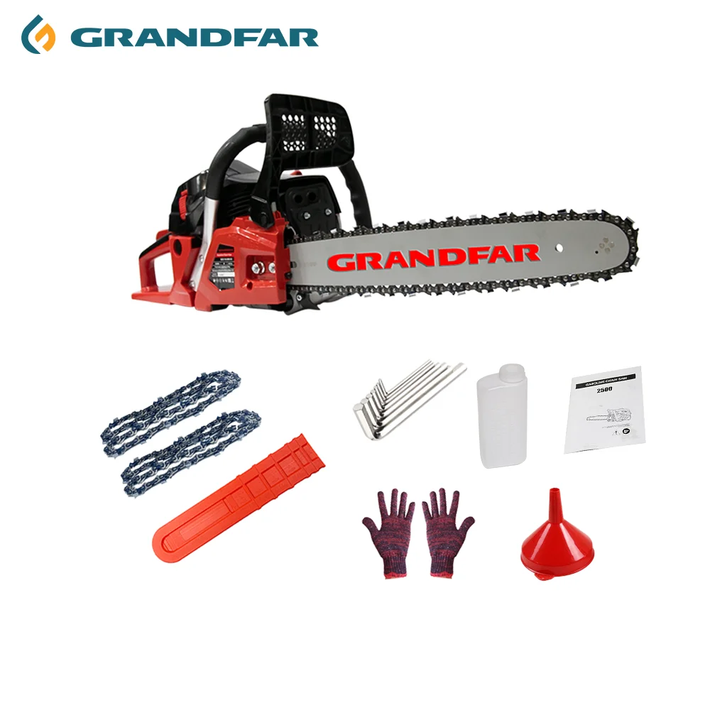 

GRANDFAR 8500rpm chainsaw Gasoline petrol 54.5cc pole 2 stroke 18'' inch 2.3KW Chain Saw chain saws