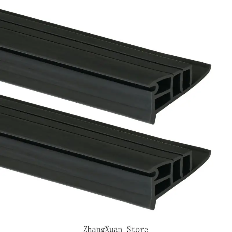 Schwarze Gummi-Schiebefensterbarriere mit flexiblem Schienenprofil 3XUF – Detail 10