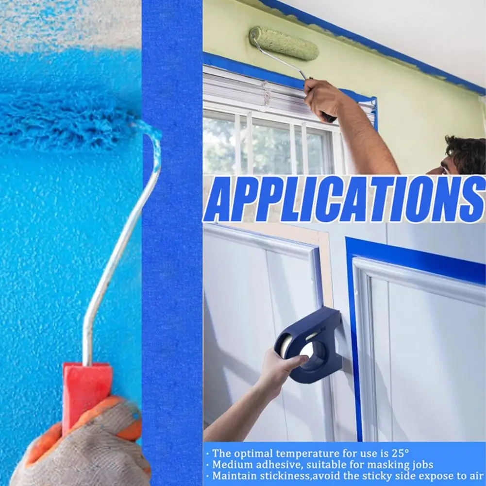 Easy-to-use Tape Applicator Painter’s Tape Applicator Dispenser for Windows Door Frames Masking Tape Cutter Tool Portable