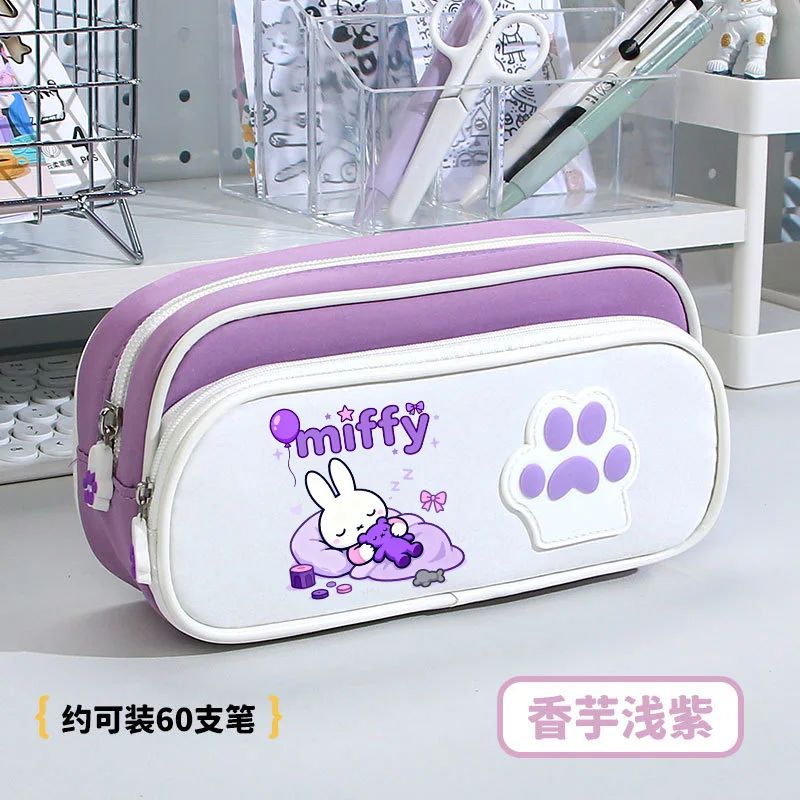 

Kawaii Miffy Rabbit Pen Case Cartoon Sleeping Miffy Rabbit Elementary School Stationery Bag Storage Bag School Supplies Gift