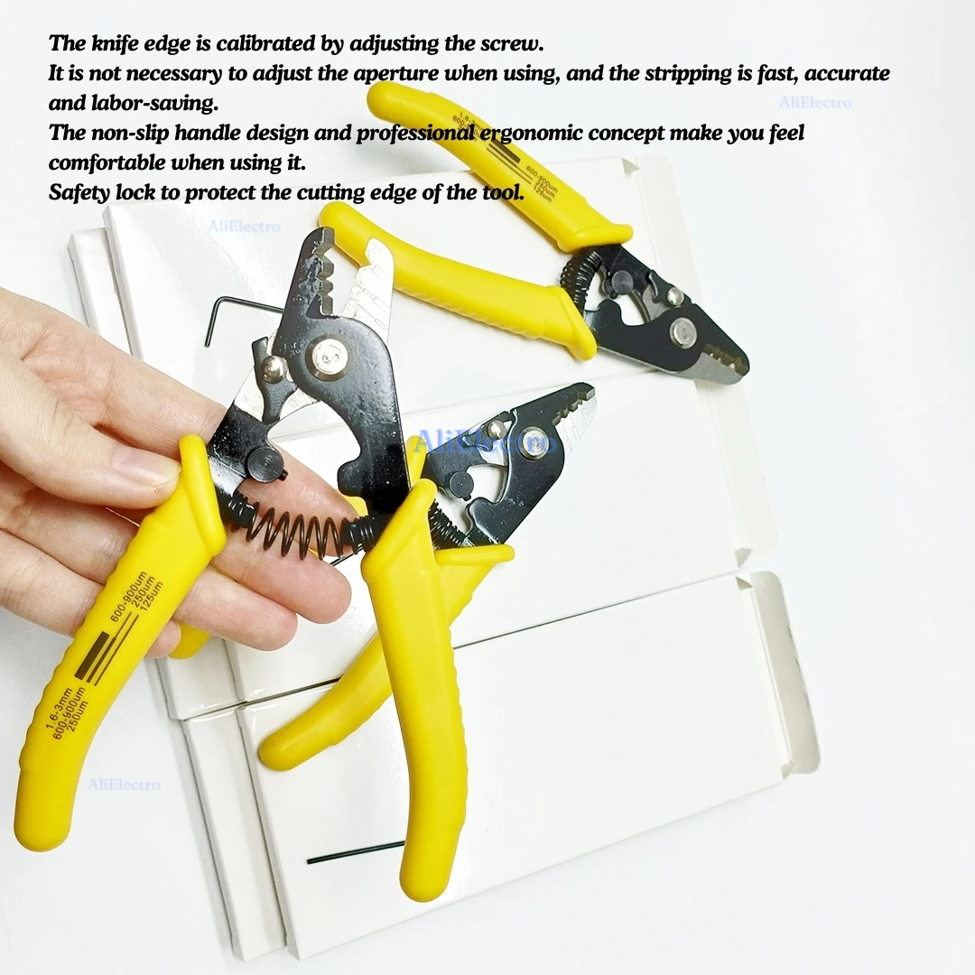 10pcs/lot F11301T Miller clamp Fiber stripping pliers F-11301T Optic Stripper Miller Wire Pilers Tri-Hole Fiber cutter