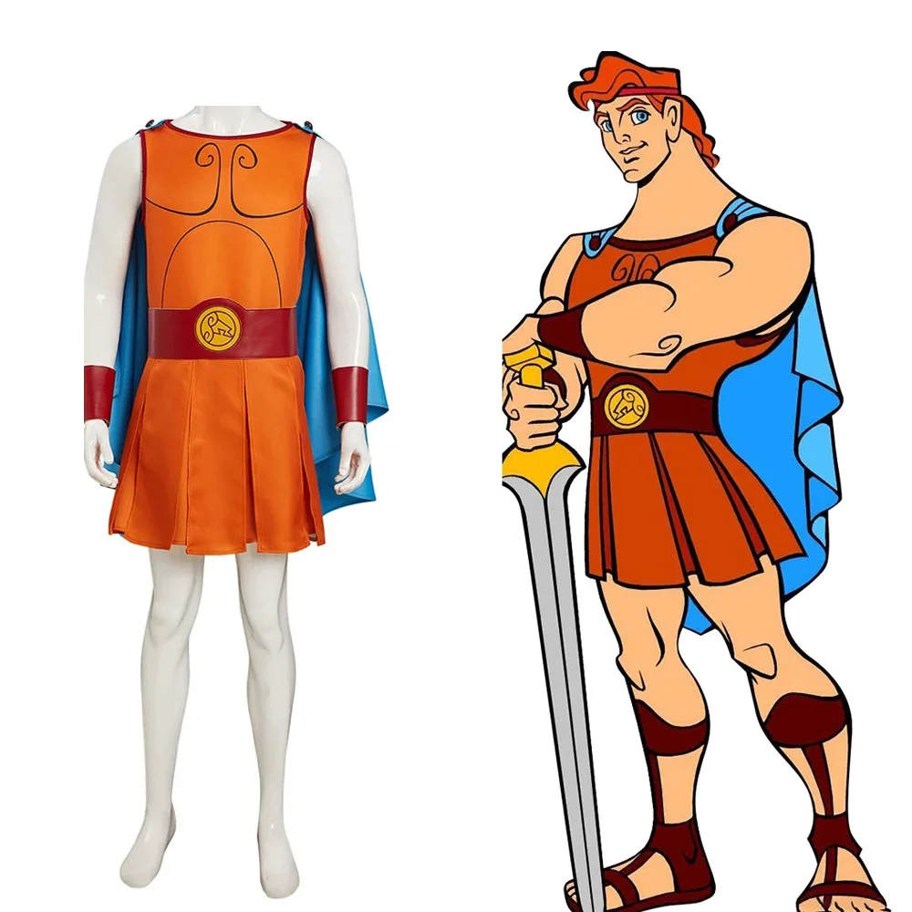 

Ancient Greek Roman Hercules Costume For Men Strong Warrior Cosplay Outfit Halloween Carnival Party Fancy Role Play Dress
