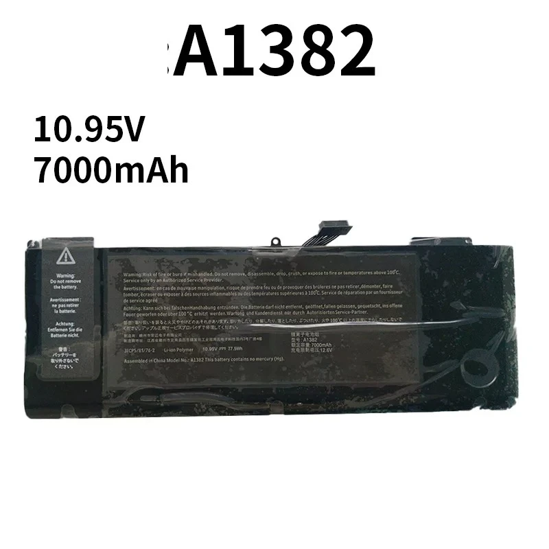 

Аккумулятор 10.95В 7000мАч для Apple MacBook Pro 15" A1321 A1382 A1286, совместимый, с длительным сроком службы, для ноутбуков