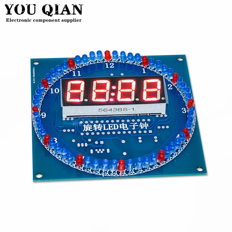 DS1302 Rotating LED Display Alarm Electronic Clock Module DIY KIT LED Temperature Display for arduino