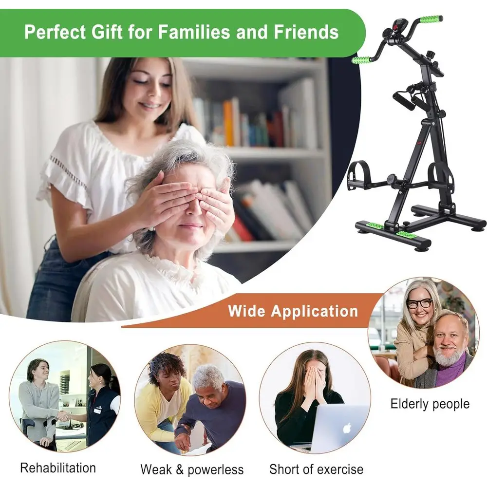 دراجة تمرين بدواسة لكبار السن، معدات تمارين اليد والذراع والساق والركبة للعلاج الطبيعي، تمرين منزلي لاستعادة المسنين