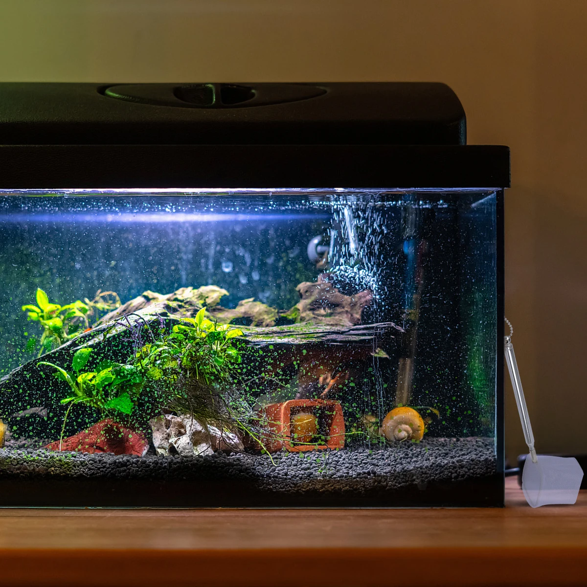 

3D Fish Retractable Stainless Steel Aquarium Deep Pliable Mesh Fishing Shrimp Telescopic Strong Durable Net