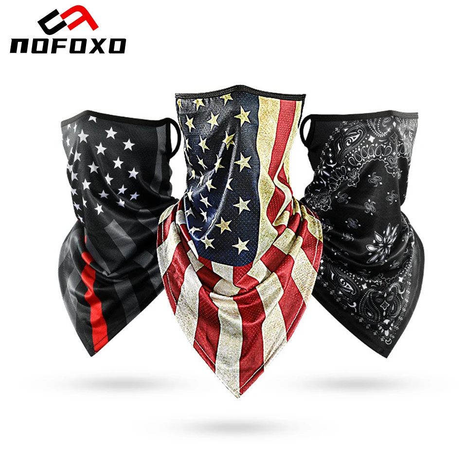 NOFOXO Motorcycle Helmet Style Headgear Windproof Breathable Motorbike Riding Scarf Quick-Drying Cooling Neck Gaiter Bandana