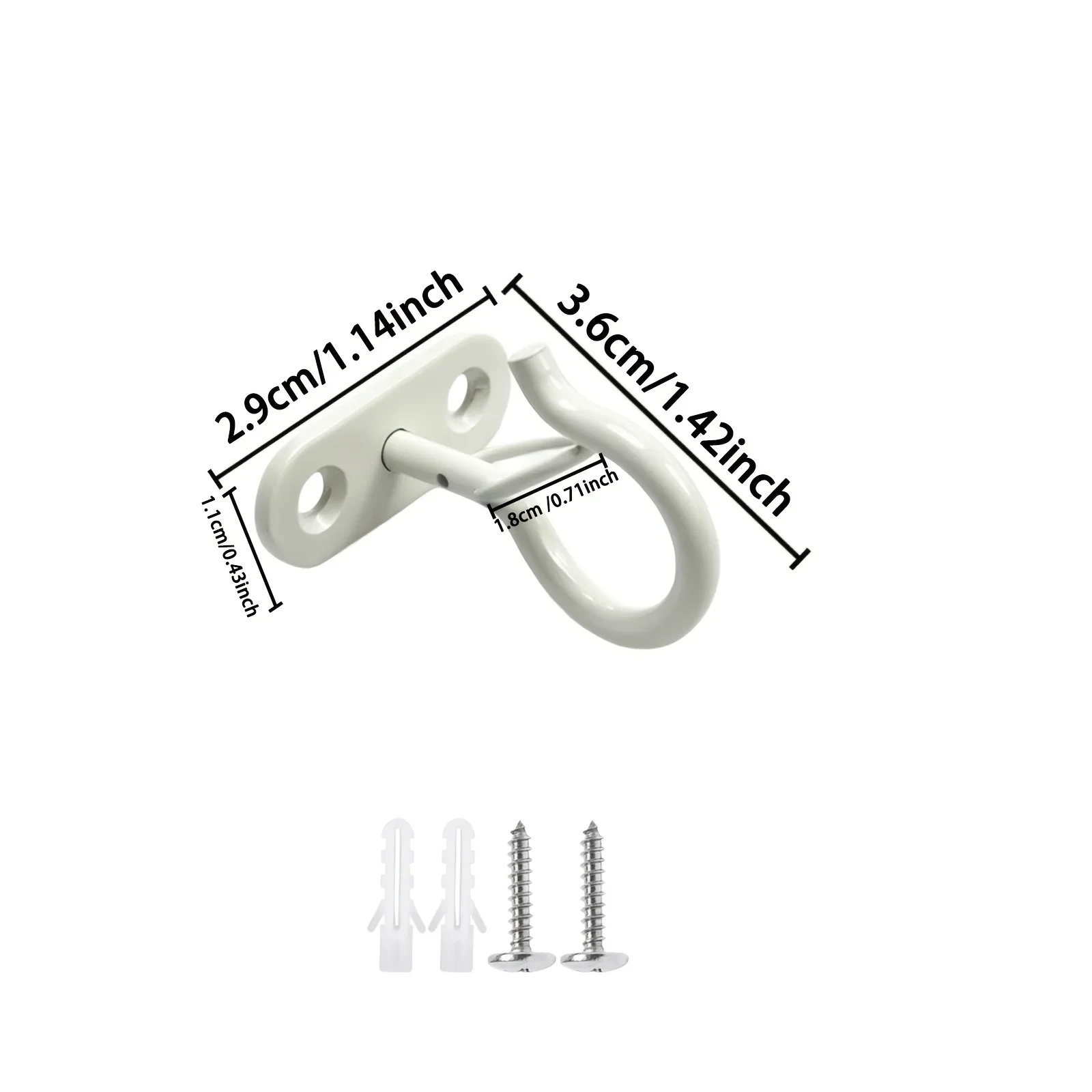 Anti-drop White Ceiling Hanging Hooks with Screws Multi Use for Plants Wind Chimes Christmas Indoor Outdoor Ornament