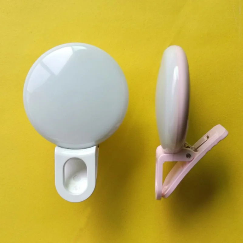 Mini Selfie Ring Light Portable Clip-on Selfie Fill Light USB Rechargeable Battery Adjustable LED Fill Light For Mobile Phone