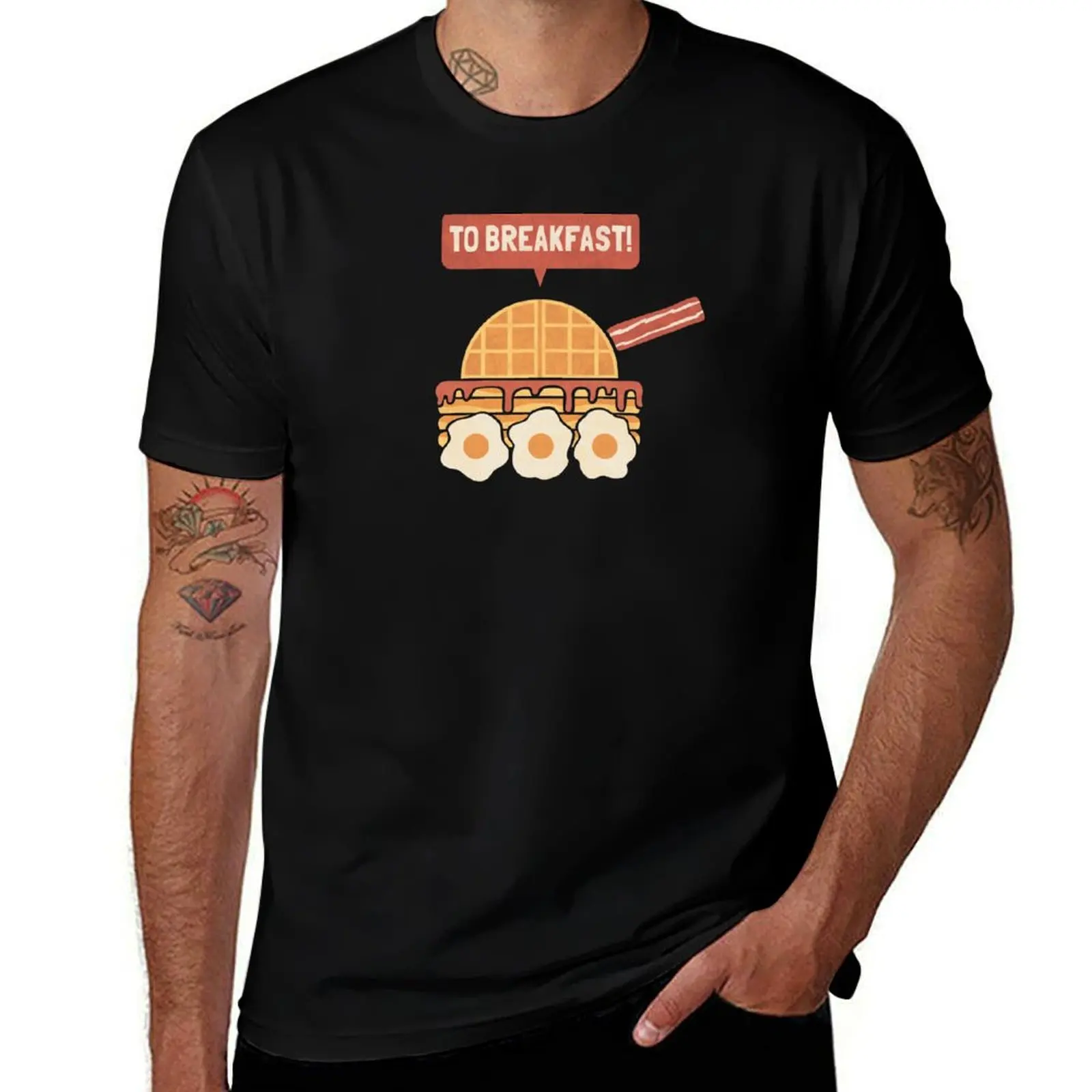 

To Breakfast T-Shirt blue archive graphic t shirt vintage valentines clothes funny costumes clothes for men