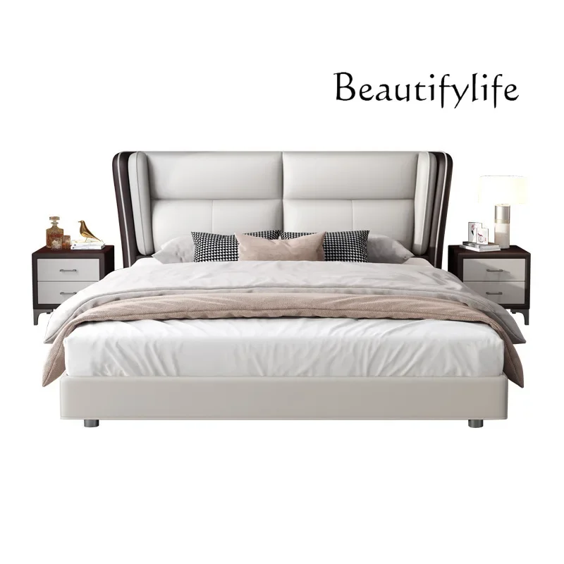 X36 2 Meters X 2 Meters Large Bed 1.8 Meters Double Bed High-end Bed Master Bedroom Atmosphere Light Luxury