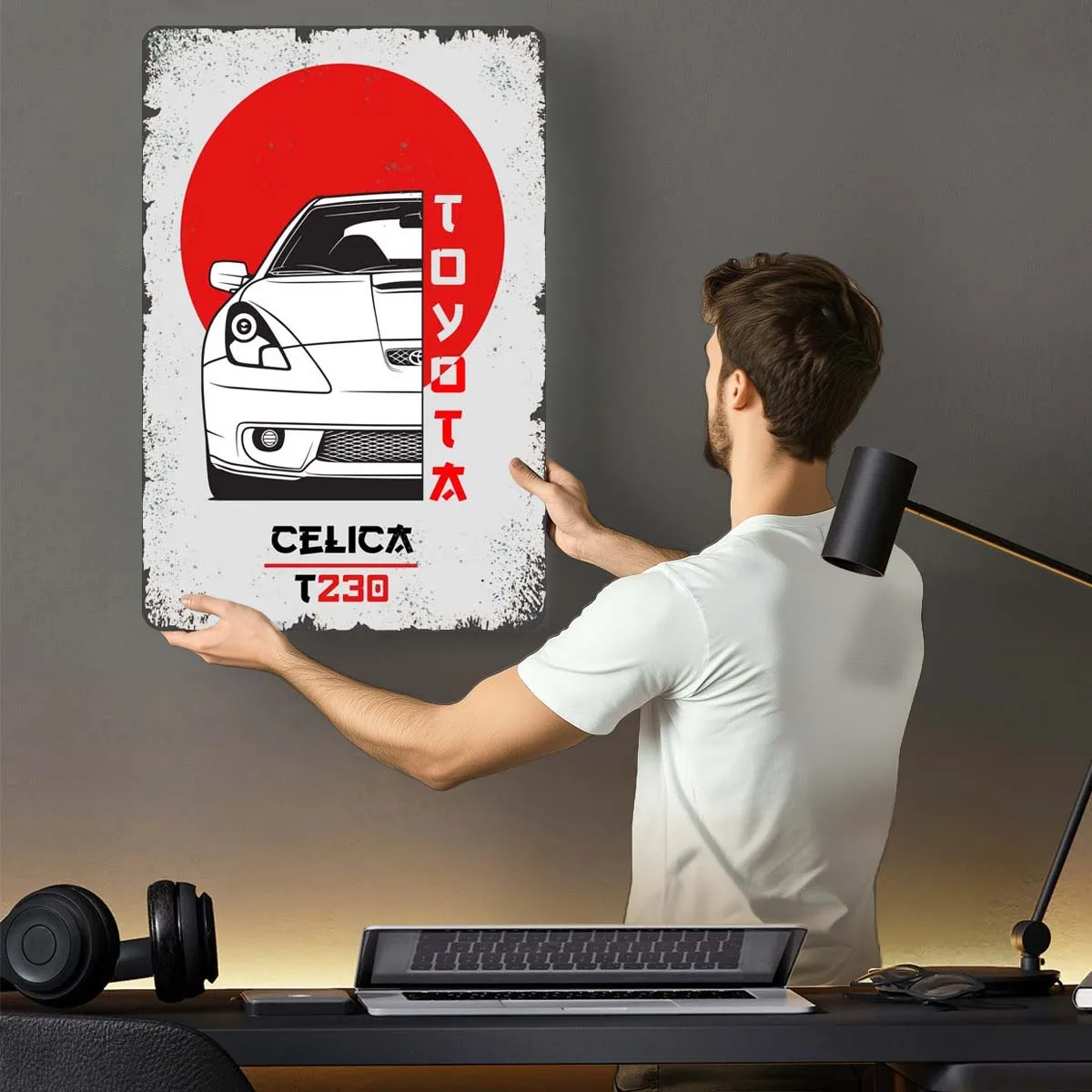 Toyota Celica Metal Sign Cars Poster Wall Decor Living Room Decoration Man Retro Tinplate Signs for Garage Wall Art Decoration