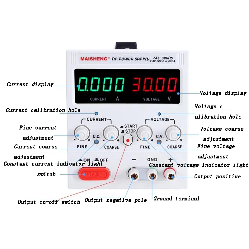 110V/220V MS-305D 0-30V 0-5A 150W adjustable linear adjustable laboratory precision adjustable digital DC desktop power supply