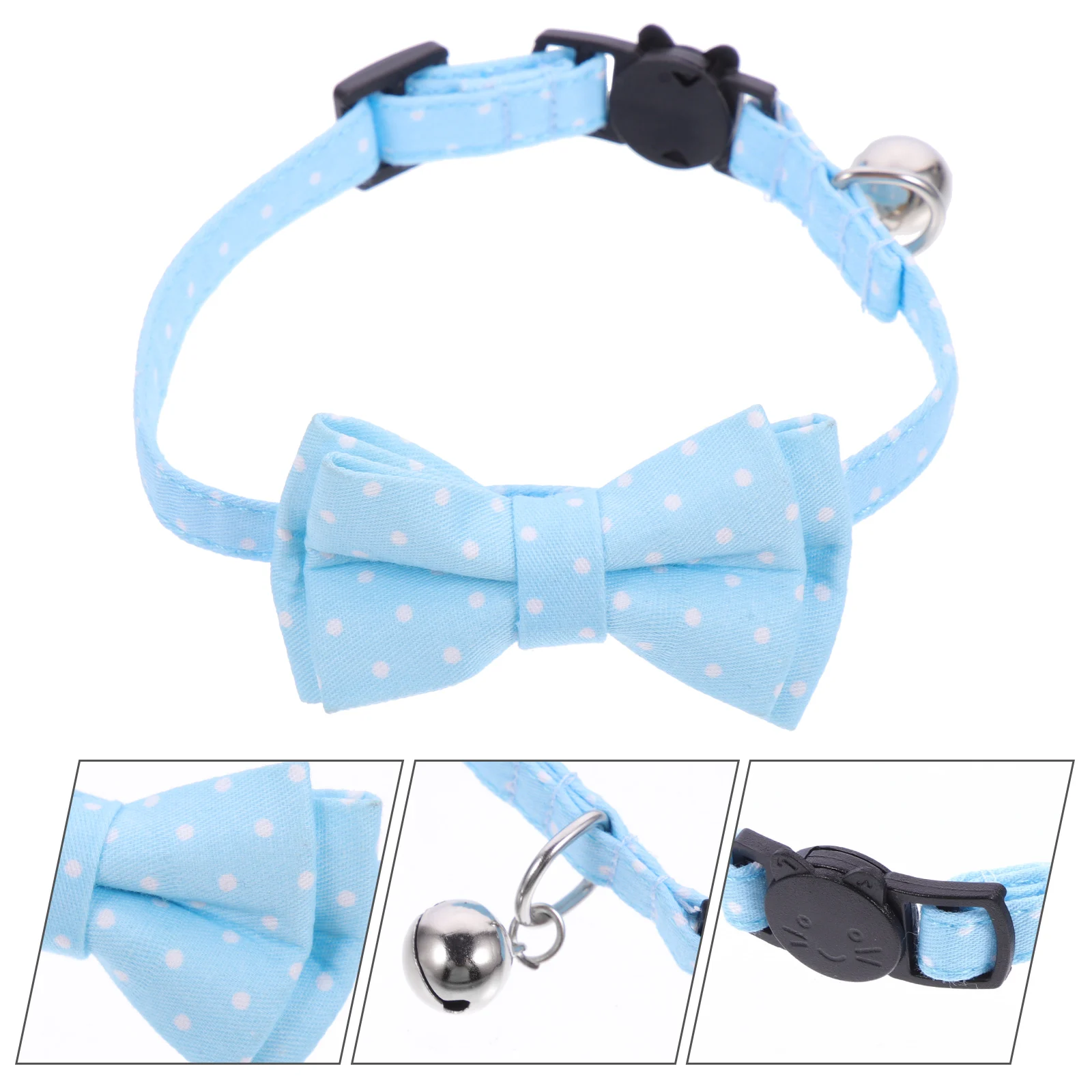

Pet Bow for Small Dogs Cats Adjustable Lightweight Durable Cotton Bowtie Decor Bow Tie Collar For Dogs Birthday Wedding