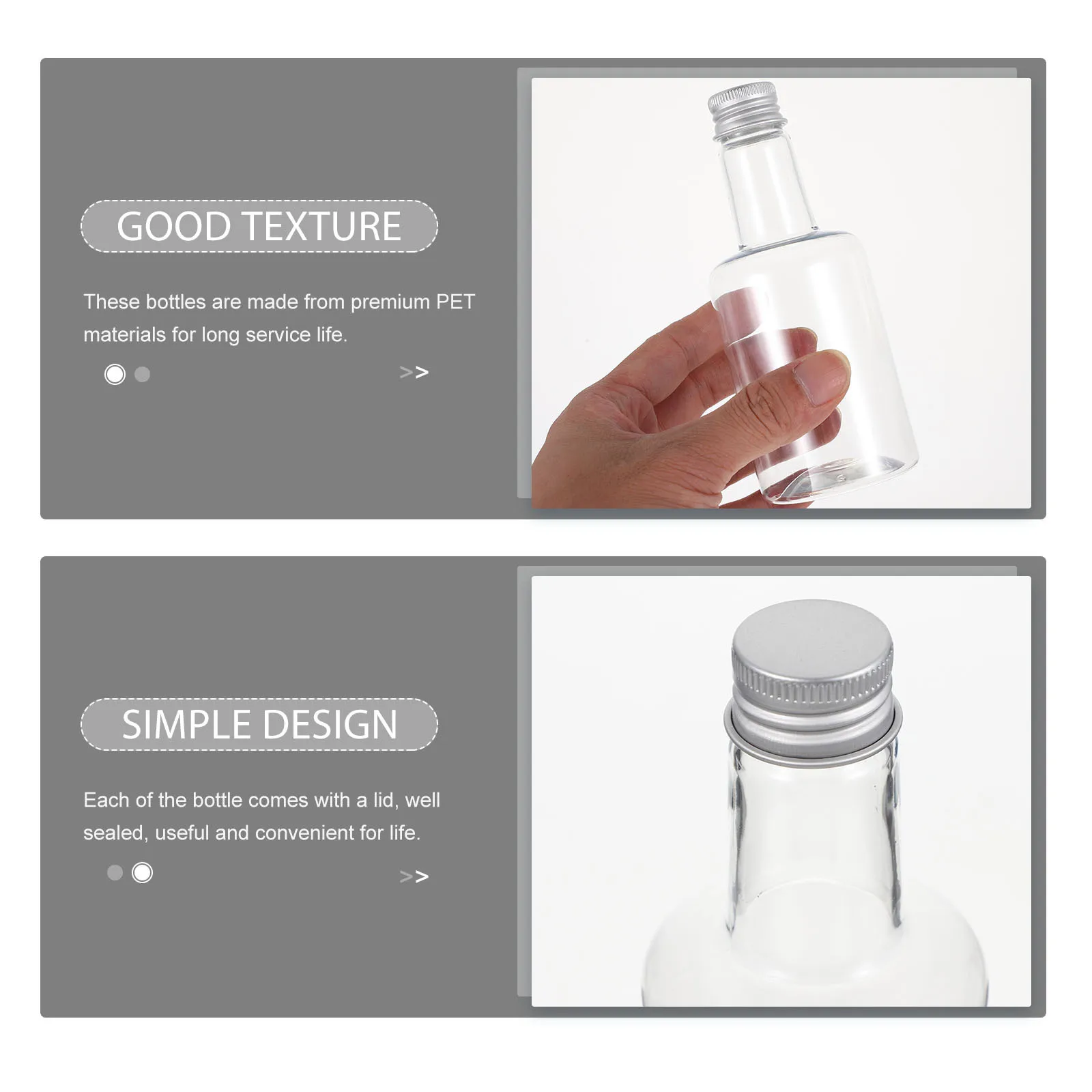 

10 шт., бытовые прозрачные бутылки, прозрачные пустые контейнеры для сока, портативные пластиковые бутылки для напитков, многоразовые герметичные для улицы