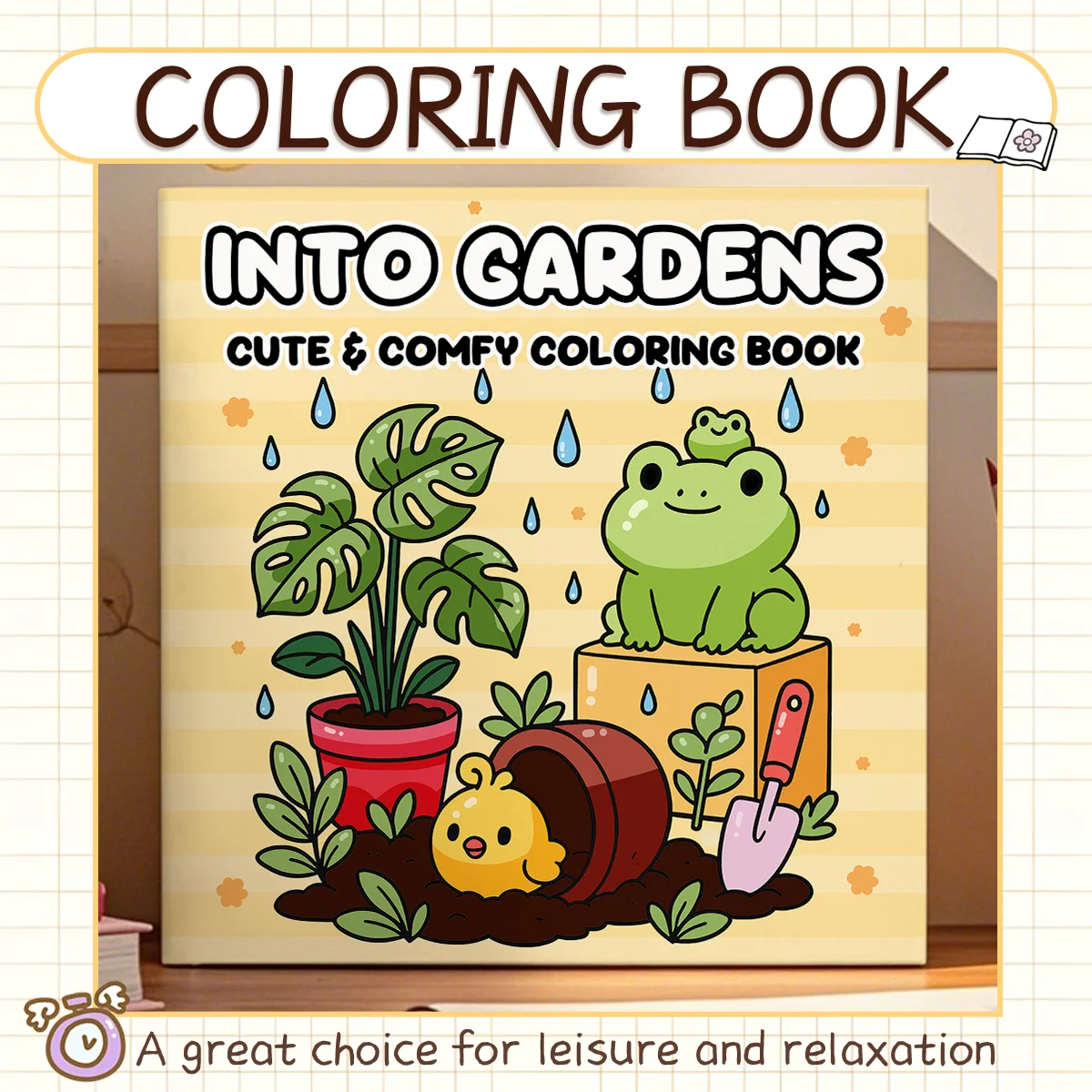 Anti Anxiety Into Gardens Cute & Comfy Coloring Book for Adults DIY Painting Drawing Art Activity Book Perfect Gift  Relaxation