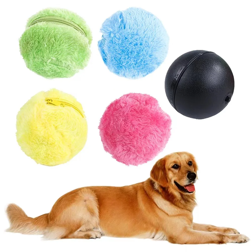 Magic Roller Ball Toy Activation Ball Cat Toys Interactive Chew Plush Electric Rolling Ball Dog Toys Cat Toys Pet Products