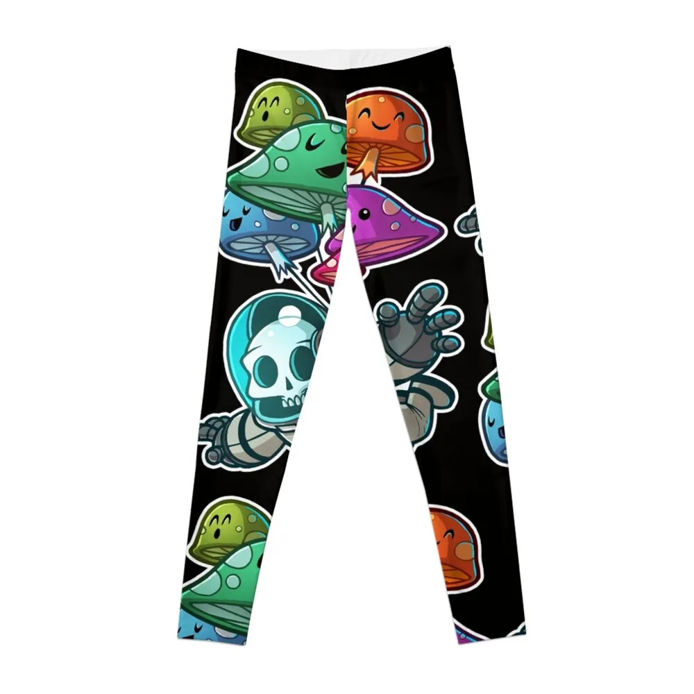 

muchroom paratrooper kawaii skull Leggings Women's trousers Training pants Womens Leggings