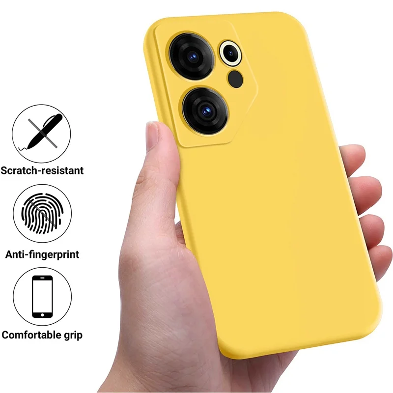 For Tecno Camon 20 Pro / 20 Premier Case ELVEV Shockproof Liquid Silicone Protective Phone Cover with Microfiber Cloth Layer