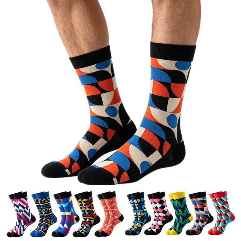 

Geometic Fruit Pattern Socks for Men Women Strawberry Lemon Avocado Kawaii Korean Harajuku Sock Unisex Happy Autumn Winter Sox