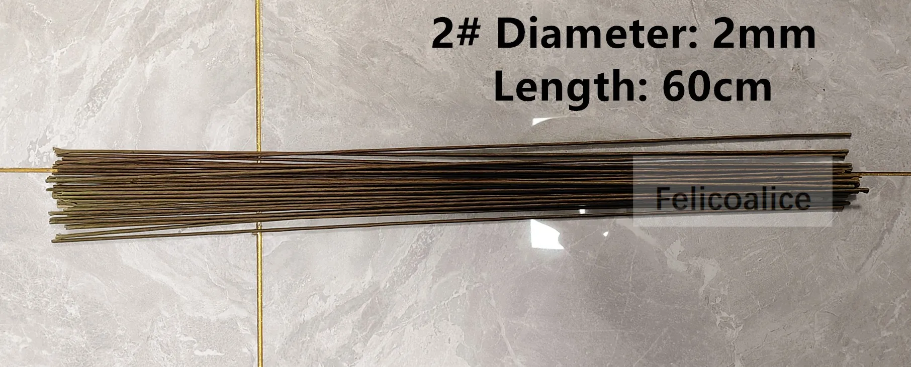 1mm 2/3/4/5mm 40/60cm Dunkelgrüner Draht Seidenblumen-Stiel DIY Handgefertigter Dekorativer Kranz Künstliche Blumenzweige Floristik-Bastelbedarf – Detail 6