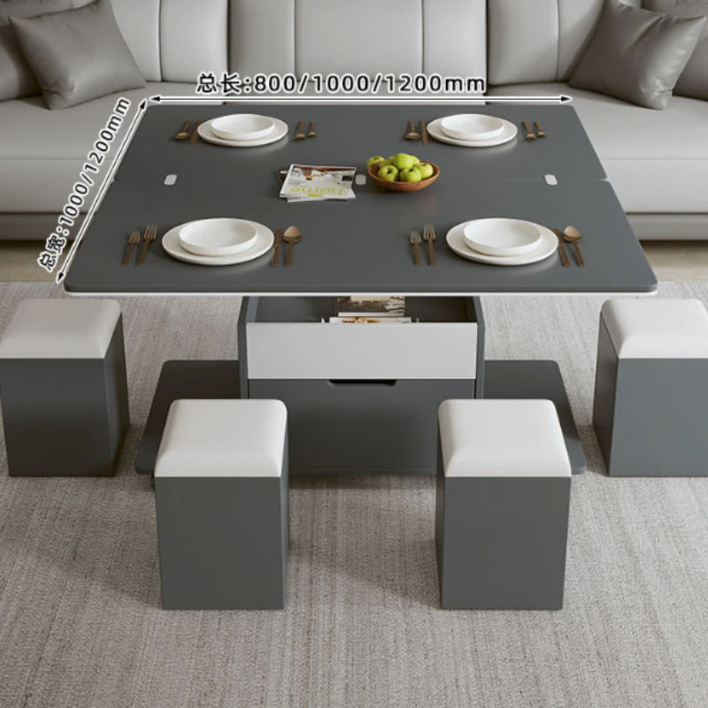 

Square White Coffee Table Living Room Adjustable Unique Modern Coffee Table Premium Authentic Muebles Para El Hogar Furnitures