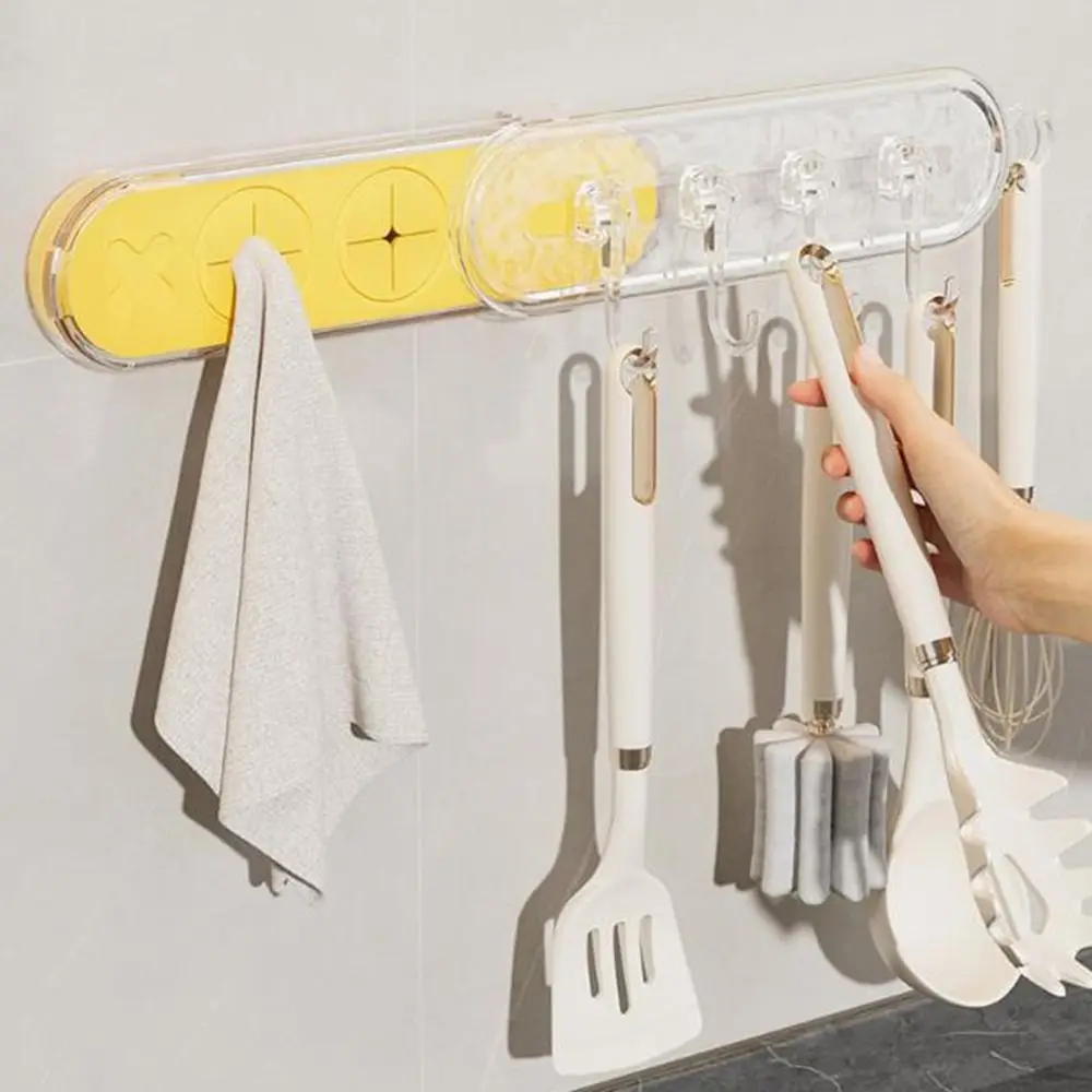 

2Pcs Punch Free Suction Cup Hooks Space Saving Plastic Kitchen Stretchable Hooks Wall mounted Towel Key Hook for Home