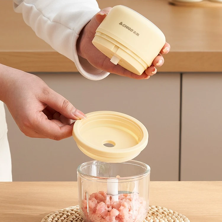 Garlic Mash Masher Electric Garlic Masher Household Crusher Glass Bowl Garlic Masher
