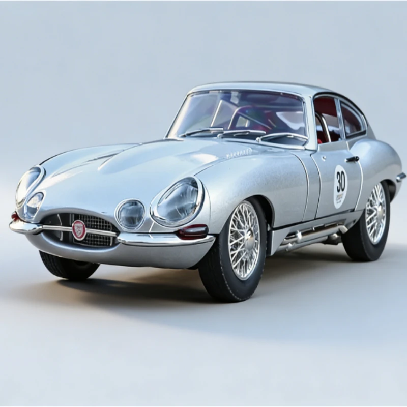 

1:24 E-TYPE Simulation Alloy Retro Sports Car Model Sound and Light Pull Back Toy Car Diecast Alloy Car Model Collectible