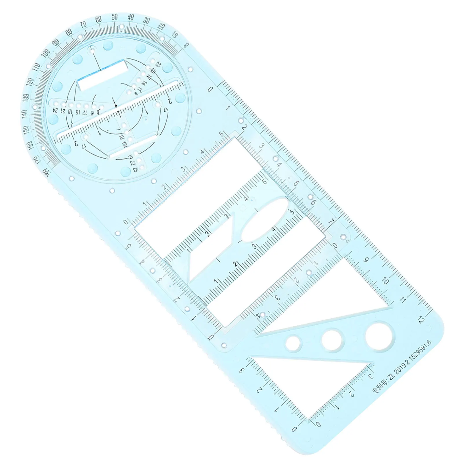 Geometric Drawing Rulers Set Multifunctional Plastic Drafting Template Mathematics Examination School Supply Tools