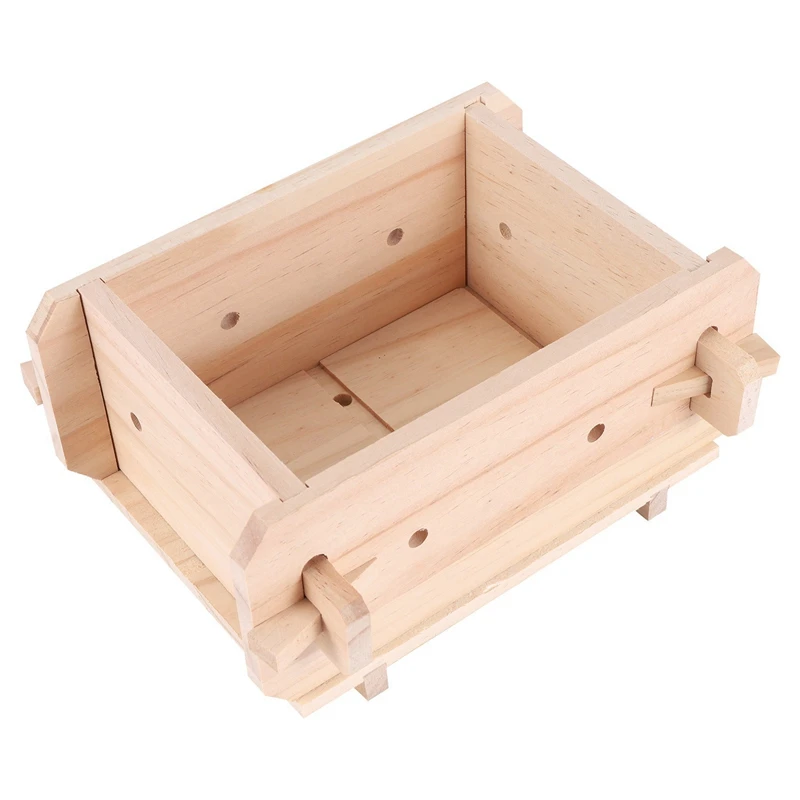 6x Tofu Schimmel Tool, Verwijderbare Houten Persdoos, Thuis Keuken Tofu Maker Pers Mal Kit Voor Diy Tofu Schimmel Koken Handgemaakt