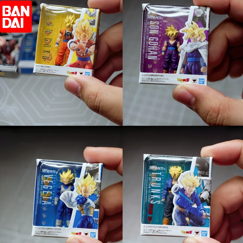 

Оригинальный набор мини-фигурок HBandai Dragon Ball SHF Gashapon 5 см: Гоку/Вегета/Транкс, аниме-фигурки для рабочего стола, коллекционные игрушки, подарки для мальчиков