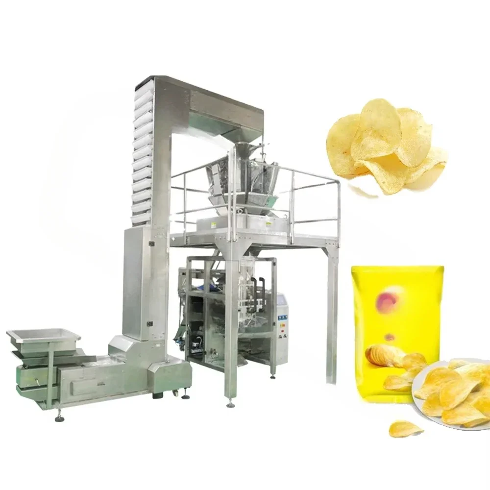 Multi-function Packaging Machines Parts Weigher Bean Candy Biscuit Banana Potato Chips Packing Filling Machine