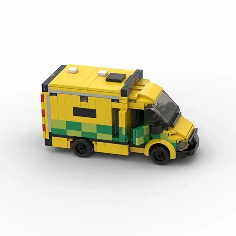 City Car Model Moc Building Bricks Belgian Ambulance Sprinter Technology Modular Blocks Gifts Christmas Toys DIY Sets Assembly