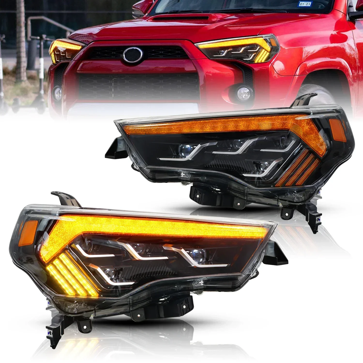 

ApolloHigh Quality Car Accessories With Led High Beam Low Beam Head Lamp For 4 Runner 2014-2020 Headlight