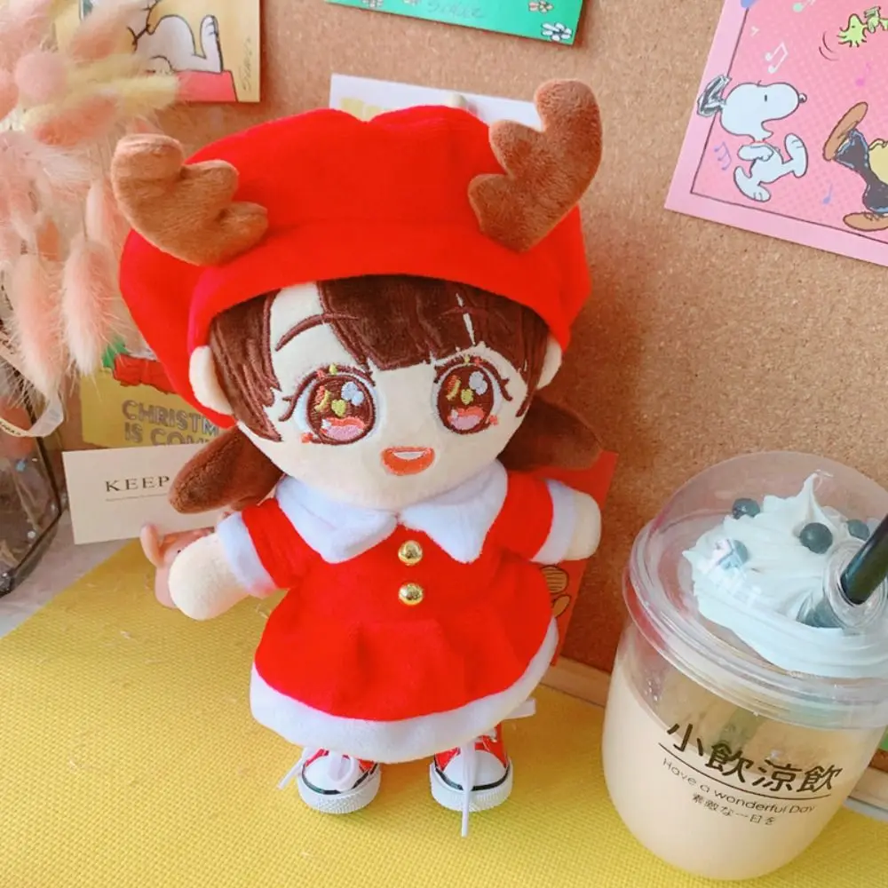 Robe de poupée en coton, élan, père noël, en peluche, renne, vêtements de noël en coton, jolis et doux