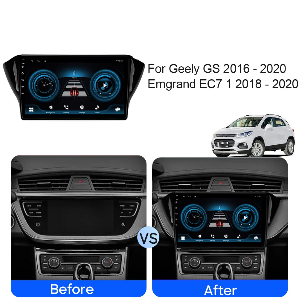 For Geely GS 2016 - 2020 Emgrand EC7 1 2018 - 2020 Video Player Android Auto Car Radio GPS Navigation Multimedia Stereo Carplay