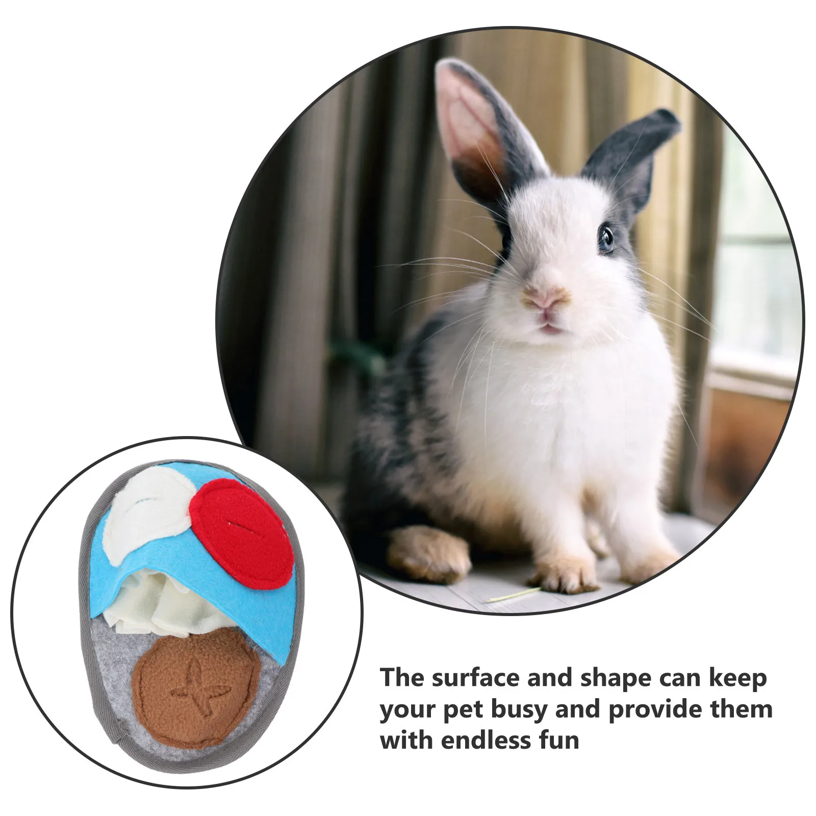 

Pet Snuffle Mat For Rabbits Small Animal Foraging Bunny Feeding Cushion Slow Feeding Training Hamster Sniffing Mat Treat