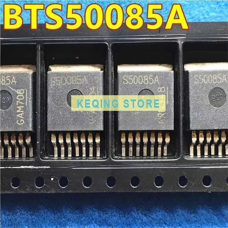 10PCS Used+Not NEW+Send after Measure S50085A BTS50085-1TMA SMD TO-263 intelligent vehicle load driver chip