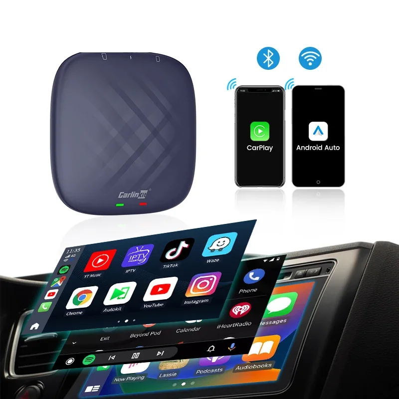 Carlinkit android 13 auto car multimedia video 4G+64GB carplay ai box adapter wireless carplay dongle carlink ai box