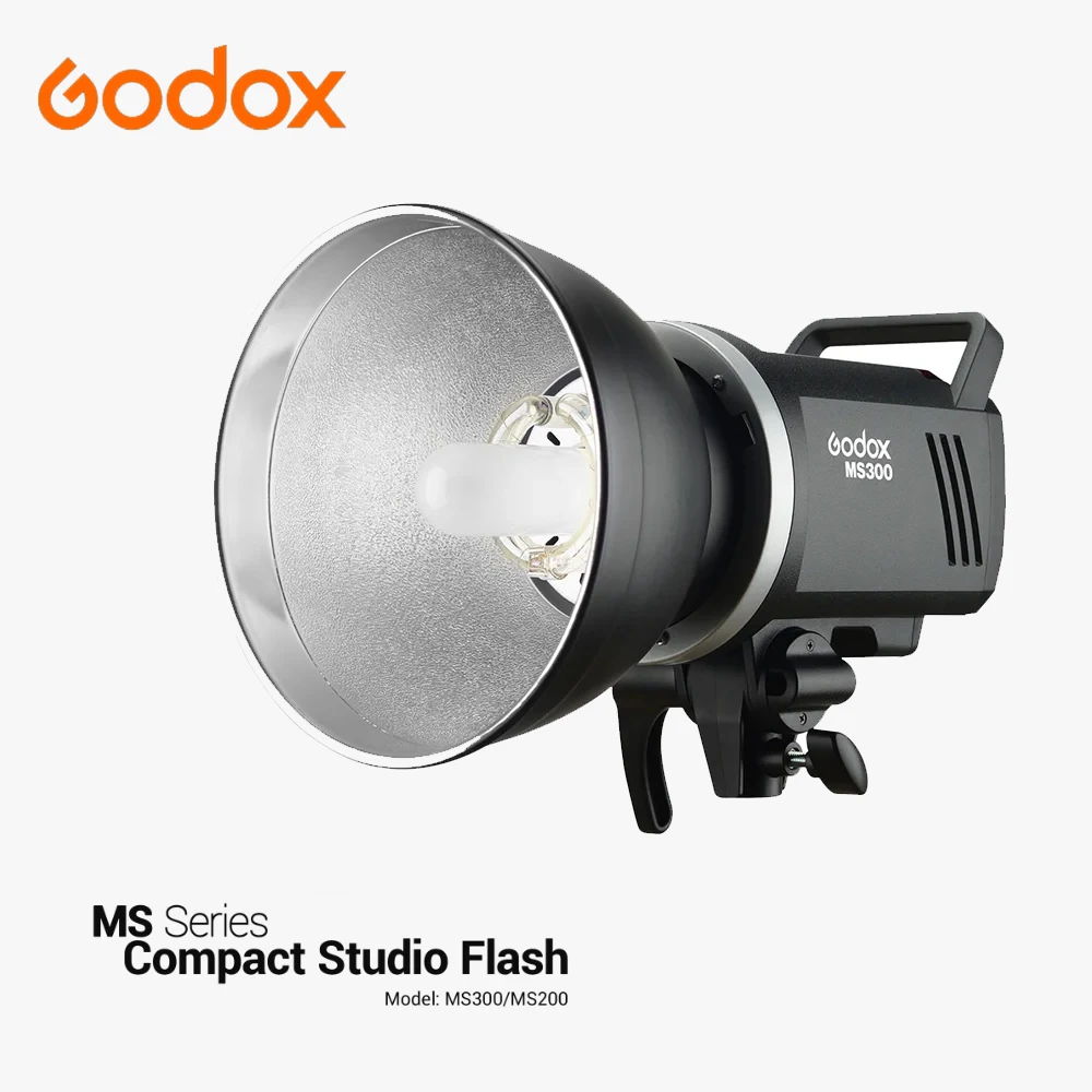 

MS200 MS300 Studio Flash 200W 300W Durable Design Power Adjustment for Photography Studios