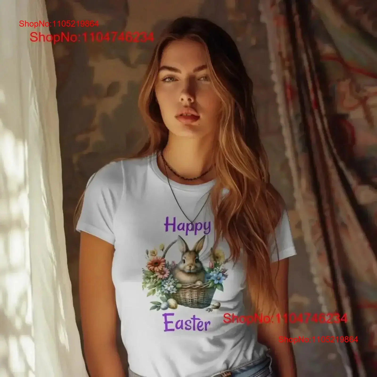 

Футболка с пасхальным кроликом, весенняя модная винтажная стираная повседневная удобная уличная одежда, слегка мягкая мужская винтажная футболка