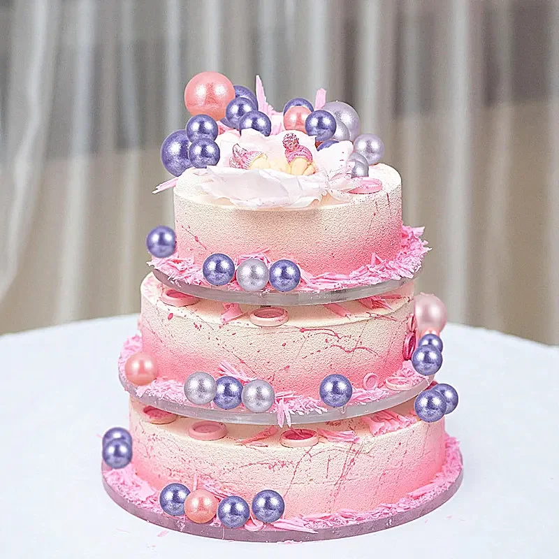 20 Stück Glitzer-Kugel, alles Gute zum Geburtstag, Tortenaufsatz, rosa Gold, Hochzeit, Party, Geschenk, Kuchenaufsatz für Weihnachtsfeier, Dessert-Dekoration – Detail 6