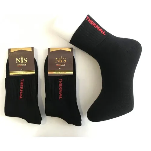 Nis Socks Black Thermal Full Enclosure Male Corabi 3'lü