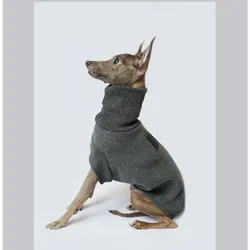 Pet Cotton Clothes for Italian Greyhounds Whippet Winter Warm Dog Clothes stripe Two-legged Cotton Dog Clothes Winter Dog Pajama