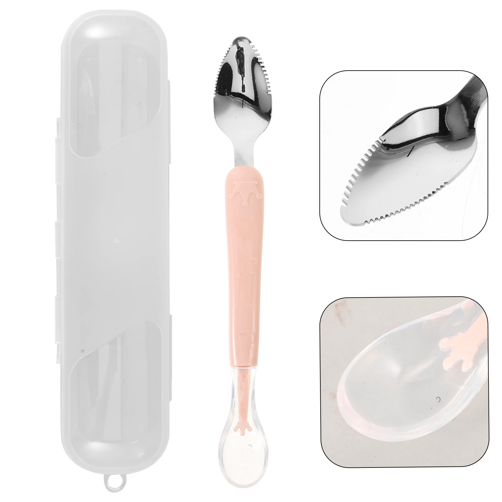 Food Supplement Spoon Baby Scraping Fruit Scrapping Citrus Silica Gel Dessert Puree Masher